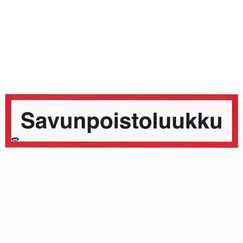 SKYLT SAVUNPOISTOLUUKKU 400X100