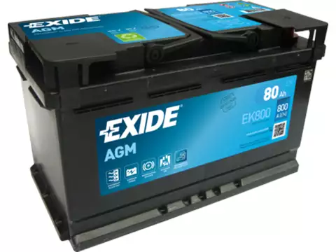 EK800 EXIDE START-STOP AGM 80 Ah